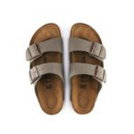 Birkenstock Arizona Birko-Flor Nubuck Σανδάλια σε Γκρι Χρώμα Regular Fit 0151211 - Image 4