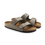 Birkenstock Arizona Birko-Flor Nubuck Σανδάλια σε Γκρι Χρώμα Regular Fit 0151211